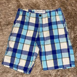 Aeropostale blue plaid shorts